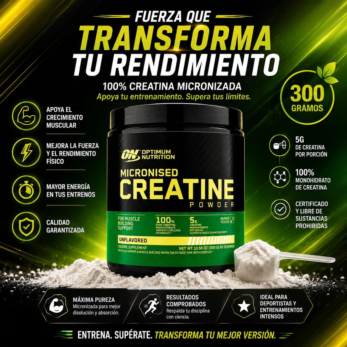 MICRONISED CREATINE POWDER X 300 GR