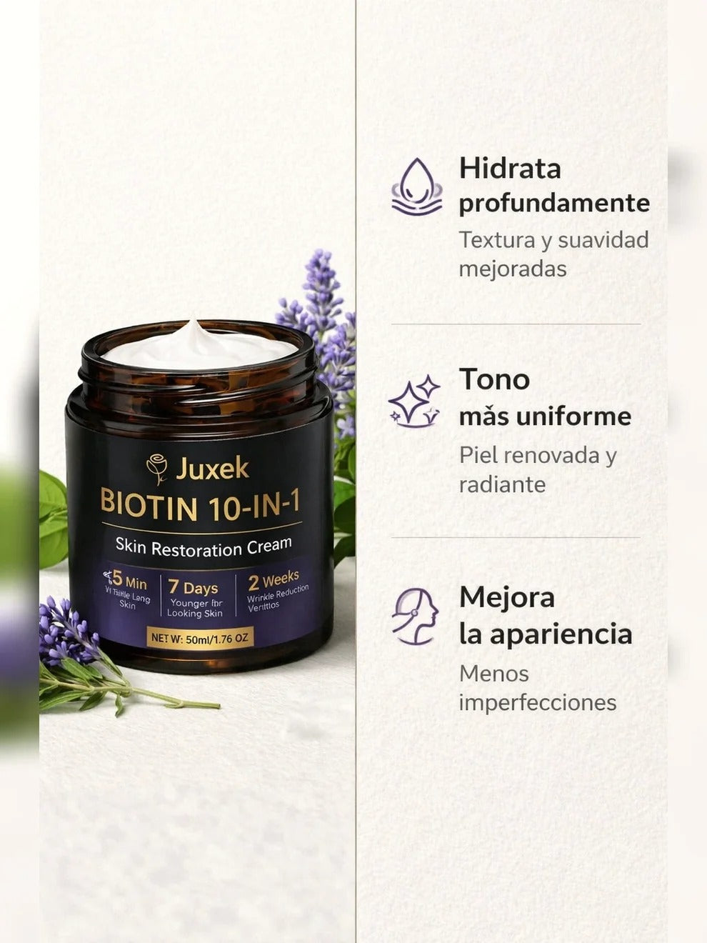 Crema Tópica con Biotina 10 en 1