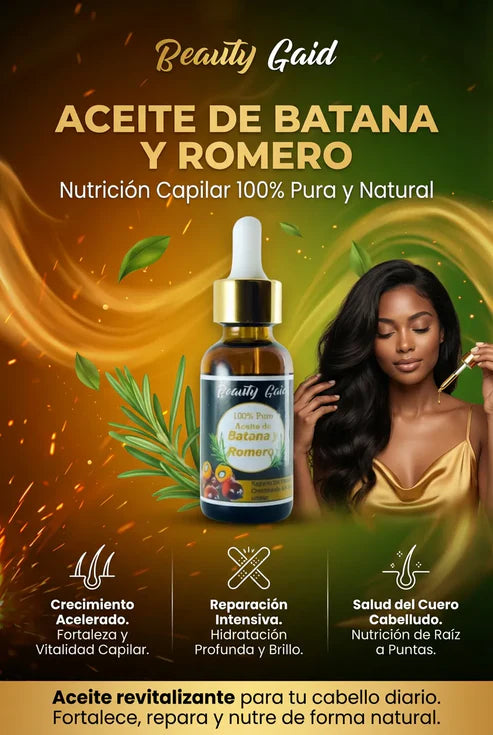 Aceite Batana 100 Puro con Romero y Maca Nutritivo Estimula el Crecimiento Capilar y Restaura el Ca