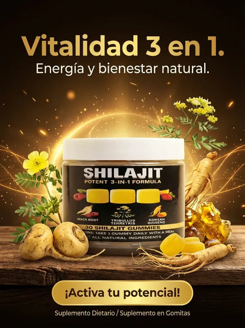 Gomitas de Shilajit 100 Puro del Himalaya Pack de 30 Gomitas