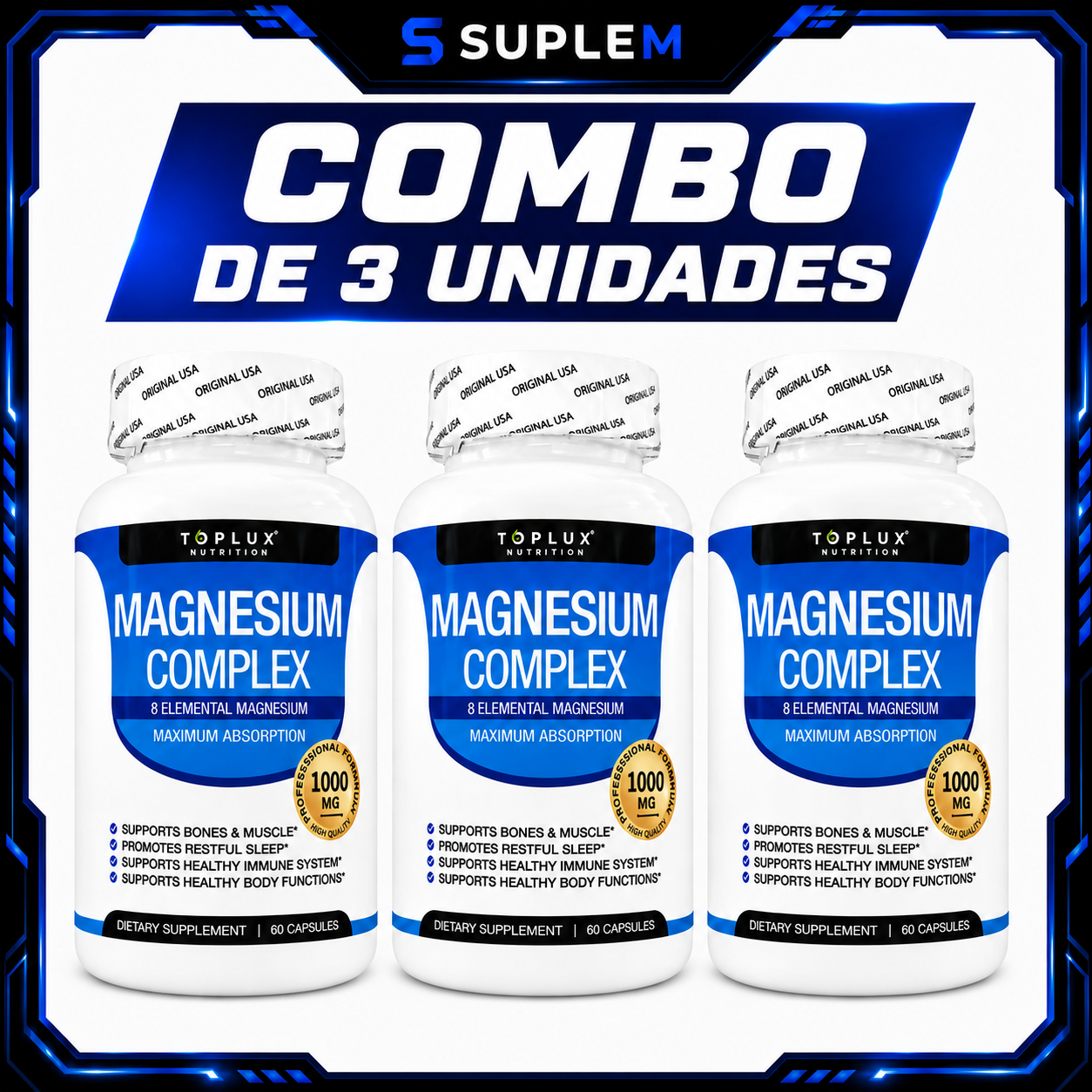 COMBO 3 UNIDADES MAGNESIO COMPLEX