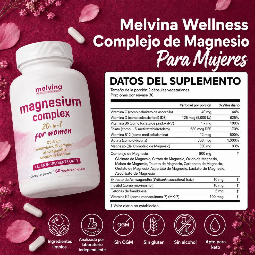 Magnesium Complex 20 en 1 para Mujeres – Toplux Nutrition